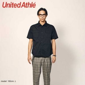 United Athle 1759-01 T/C Short Sleeve Pocket Work Shirt