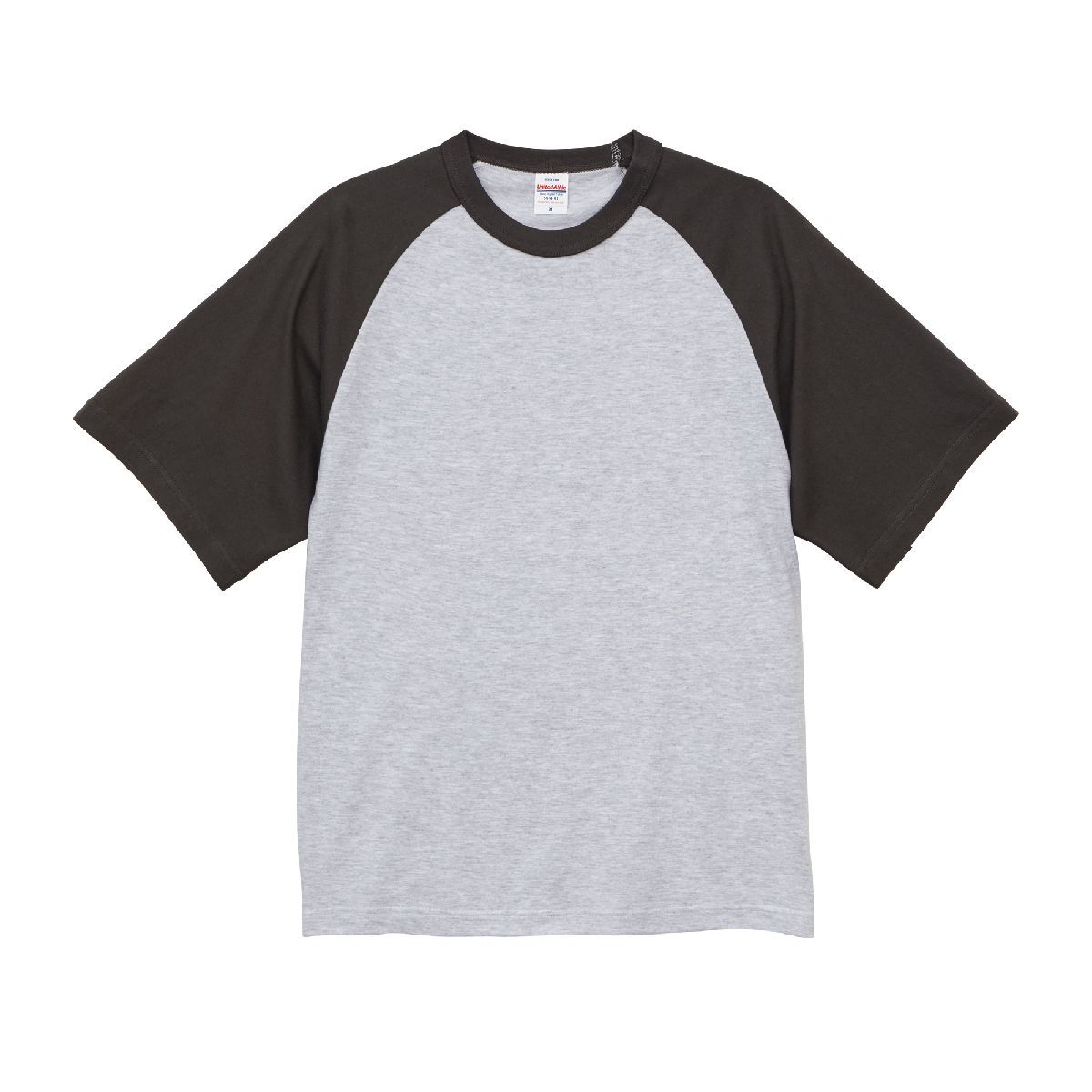 5041-01 Retro 5.6oz Raglan Sleeve T-Shirt 7 United Athle 5041-01 Ash/Dark Grey 7907 Size:XL