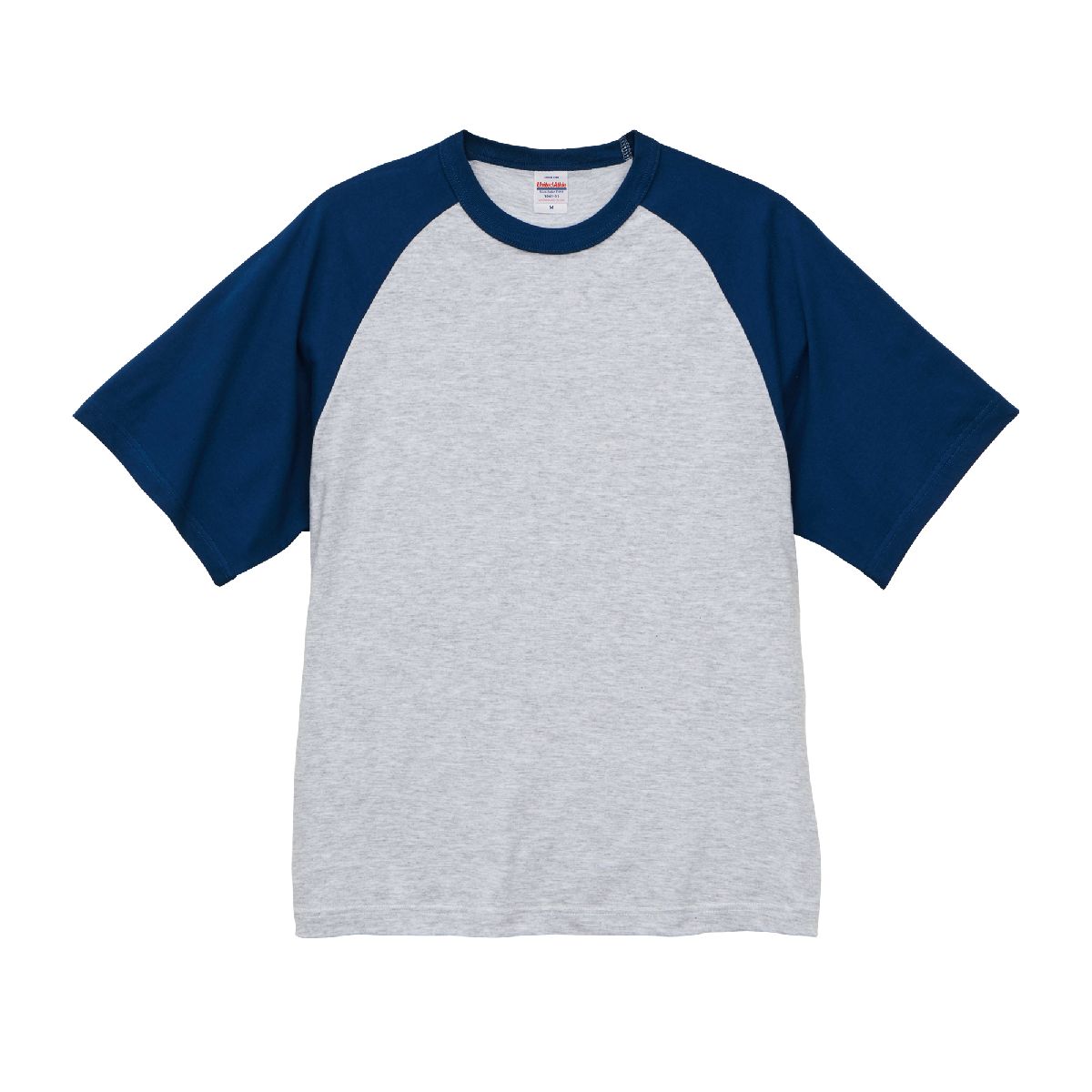 5041-01 Retro 5.6oz Raglan Sleeve T-Shirt 3 United Athle 5041-01 Ash/Classic Blue 7979 Size:XL
