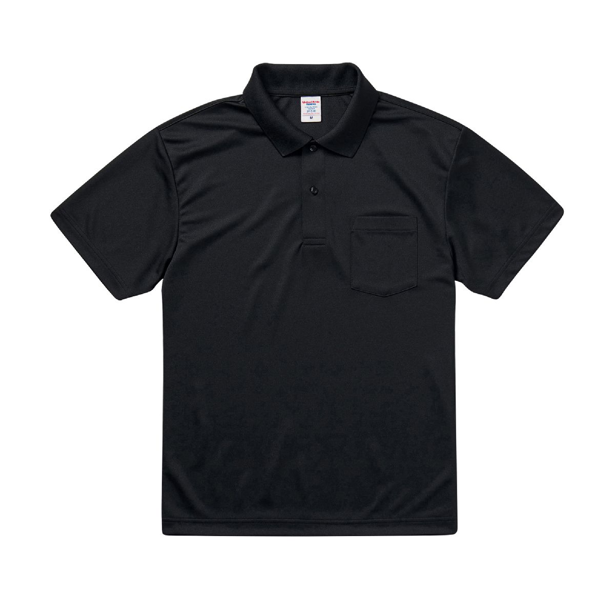 5912-01 4.1oz Dry Athletic Polo Shirt with Pocket 10 United Athle 5912-01 Black 0002 Size:4XL
