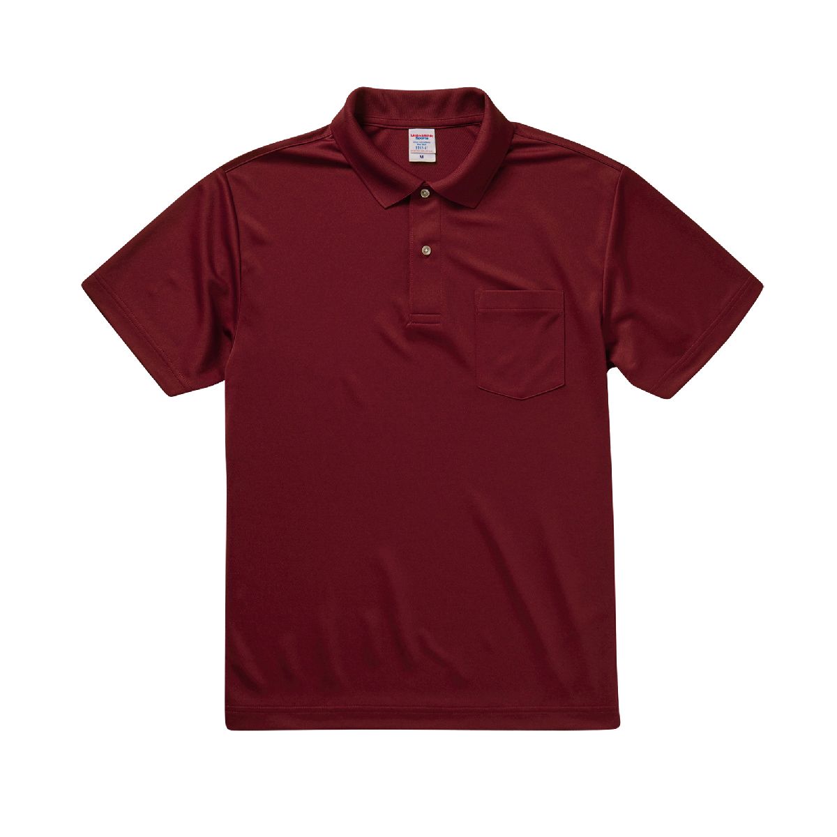 5912-01 4.1oz Dry Athletic Polo Shirt with Pocket 5 United Athle 5912-01 Maroon 0072 Size:4XL