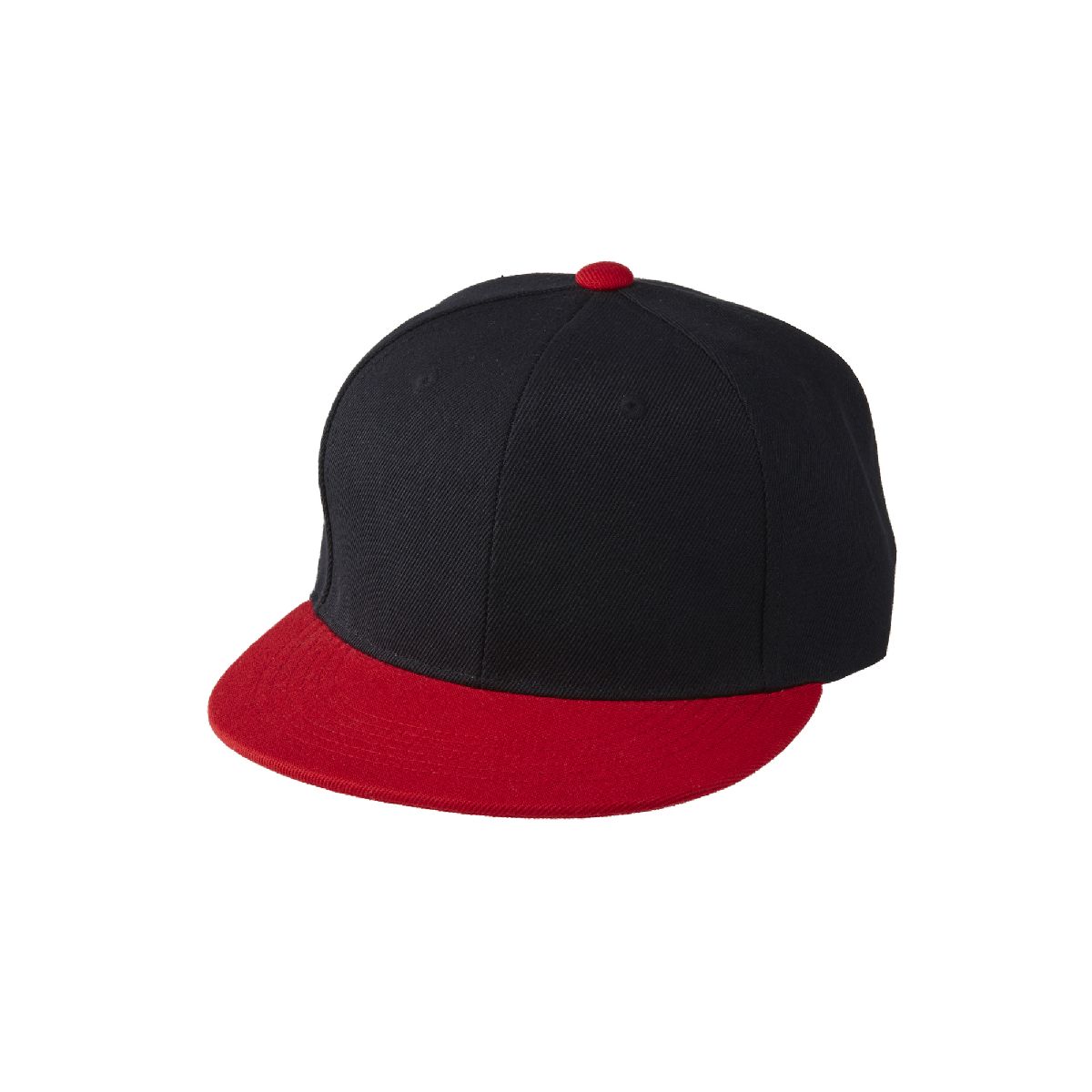 9664-01 Polyester Twill Flat Visor Snapback Cap 4 United Athle 9664-01 Black/Red 2050 Size:F