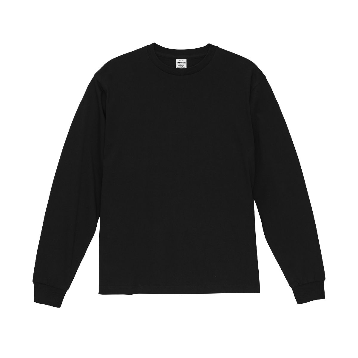 1111-01 6.5oz Fine Jersey Long Sleeve T-Shirt 5 United Athle 1111-01 Black 0002 Size:2XL