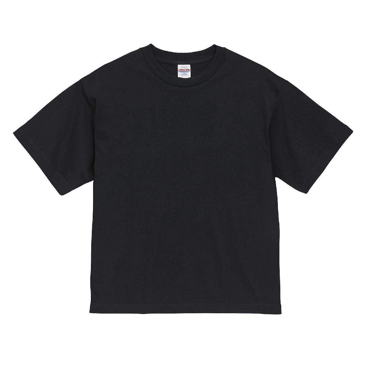 5005 5.6oz Boxy Cropped T-Shirt: Wide Fit 100% Cotton Tee 2 United Athle 5005-01 Black 0002 Size:2XL