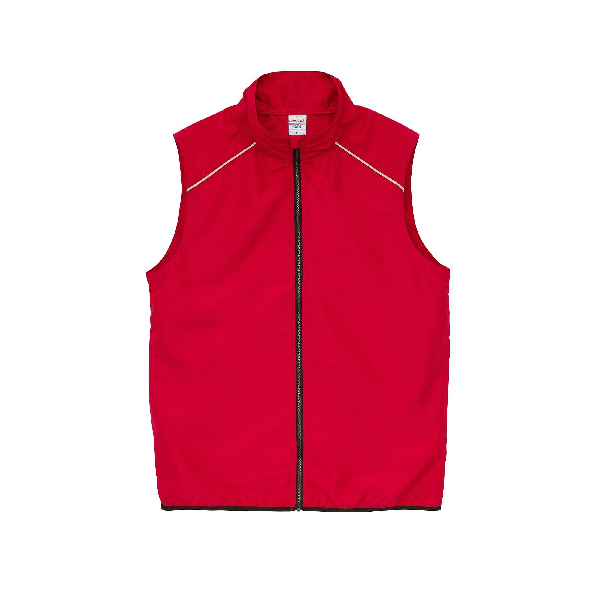 7082 Sustainable Recycled Polyester Reflector Stand Collar Vest 5 United Athle 7082-01 Red 0069 Size:2XL
