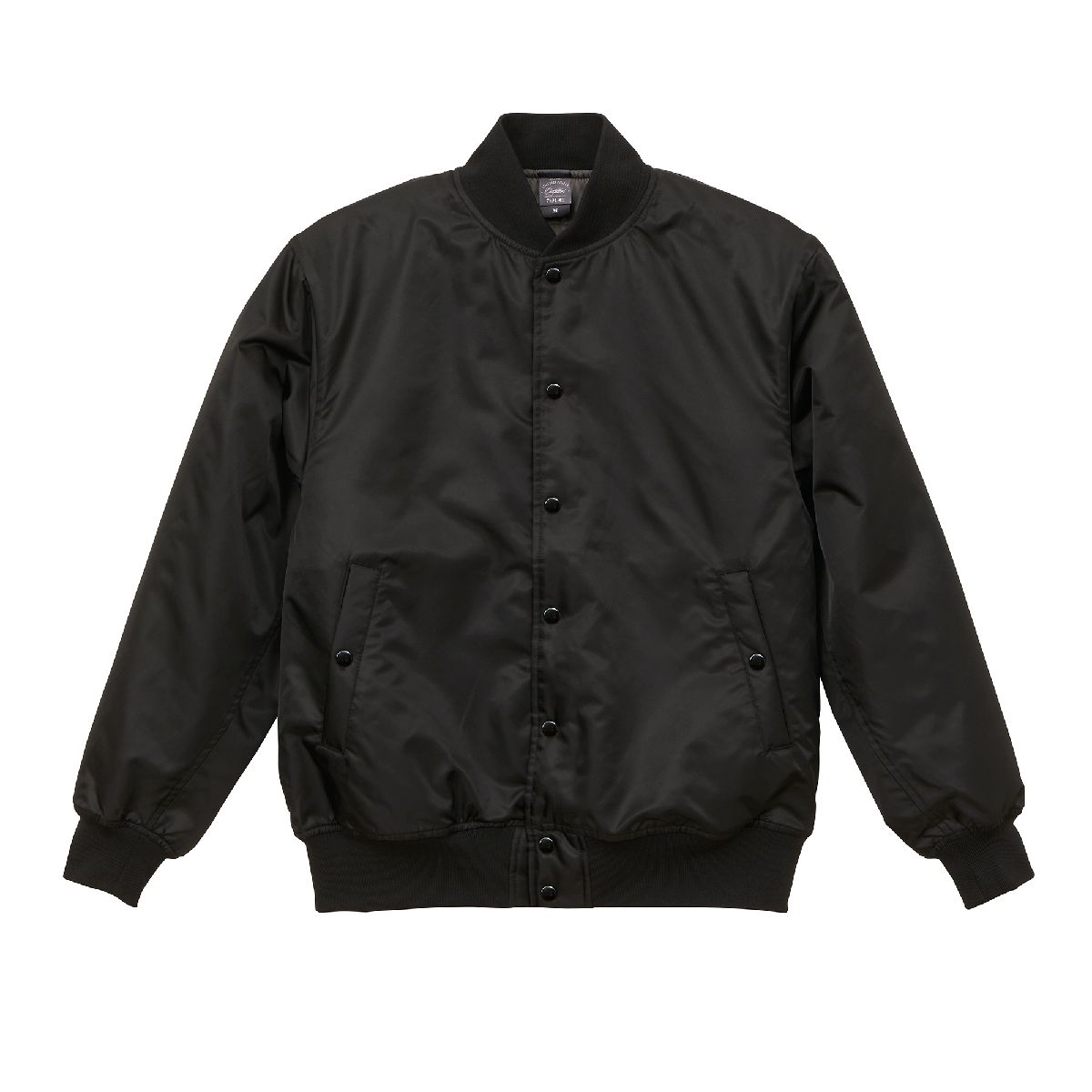 7491 Stadium Jacket with Padding: Trendy Nylon Balloon Silhouette Jacket 3 United Athle 7491-01 Black 0002 Size:XL