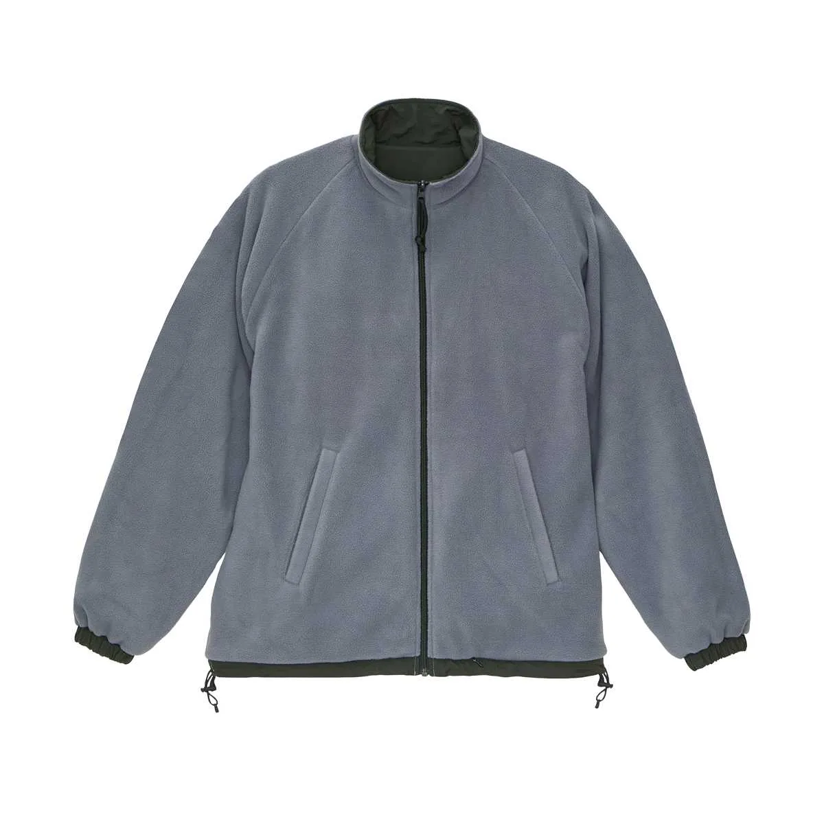 7493 90s Reversible Stand Jacket: Nylon x Fleece Reversible Outerwear 1 United Athle 7493-01 Dark Olive/Gray 9008 Size:XL