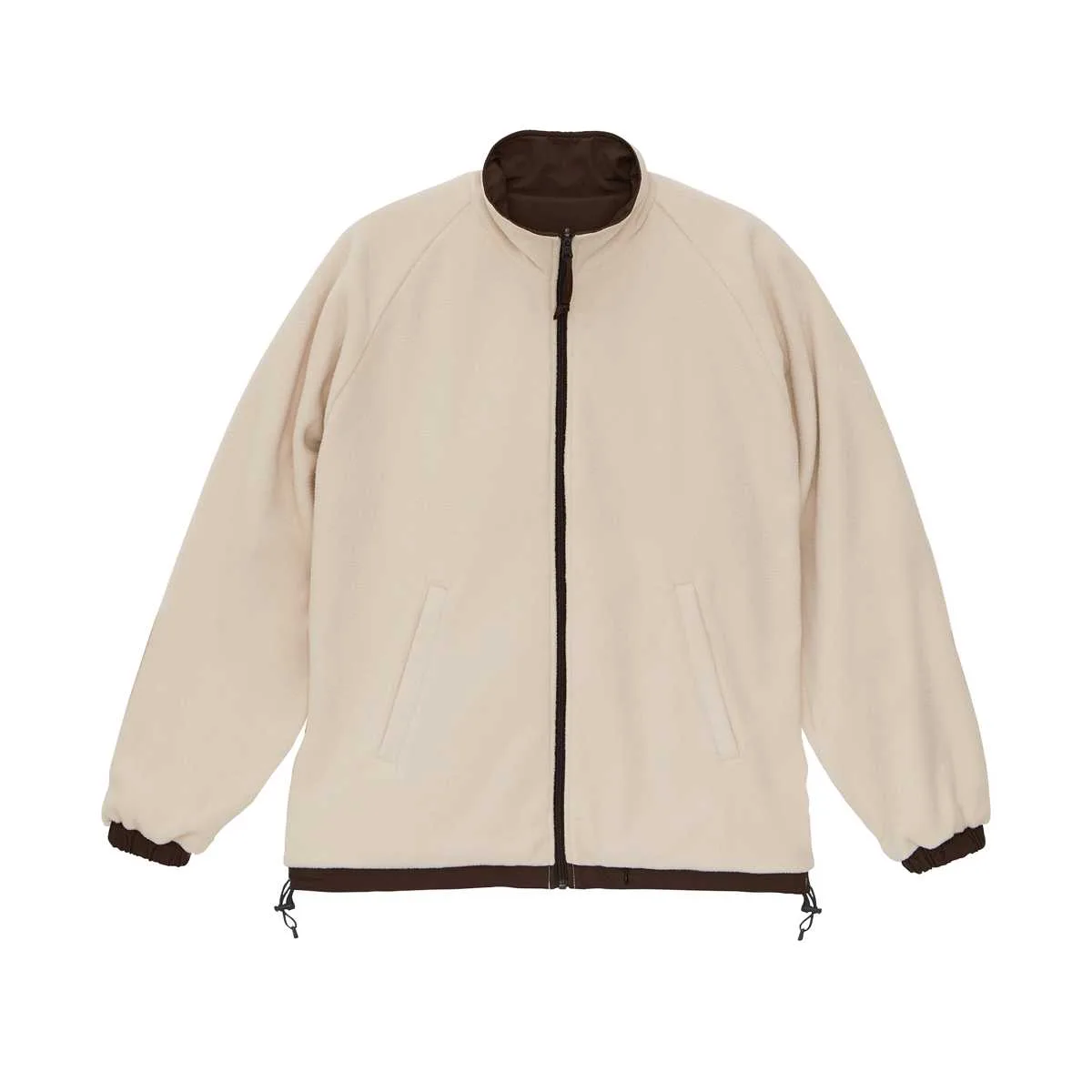 7493 90s Reversible Stand Jacket: Nylon x Fleece Reversible Outerwear 4 United Athle 7493-01 Dark Chocolate/Beige 9125 Size:XL