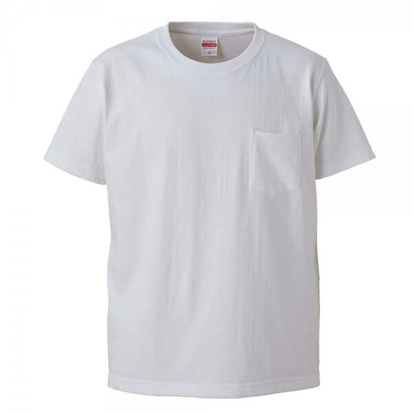 4253 7.1oz 圓領短袖有袋超重磅T恤 White 001