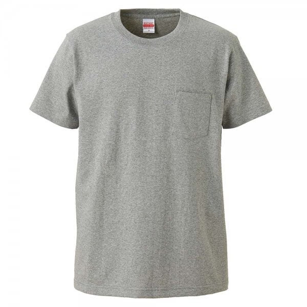 4253 7.1oz 圓領短袖有袋超重磅T恤 Mix Grey 006