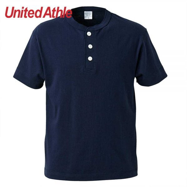 United Athle 5004 5.6oz Adult Cotton Henry Collar T-shirt