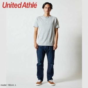 United Athle 5004-01 5.6oz 成人短袖亨利領 T恤