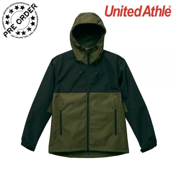 United Athle 7489-01 撞色 機能防風連帽外套 (單層)