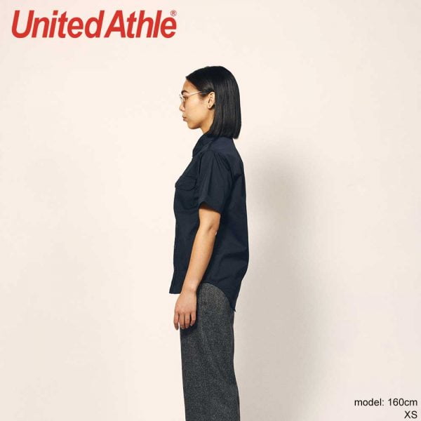 United Athle 1772-01 T/C 短袖口袋工作襯衫