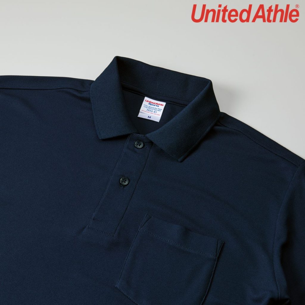 2024-01 4.7oz 快乾長袖 Polo 9 United Athle 2024-01 4.7oz 快乾長袖 Polo(附口袋)