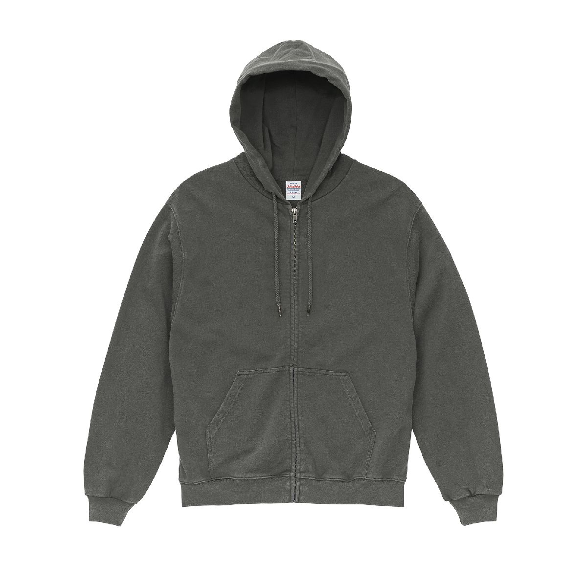 8.8oz Open-End 水洗全棉魚鱗布拉鍊連帽衛衣 2 United Athle 5265-01 Faded Gray 0960 Size:XL